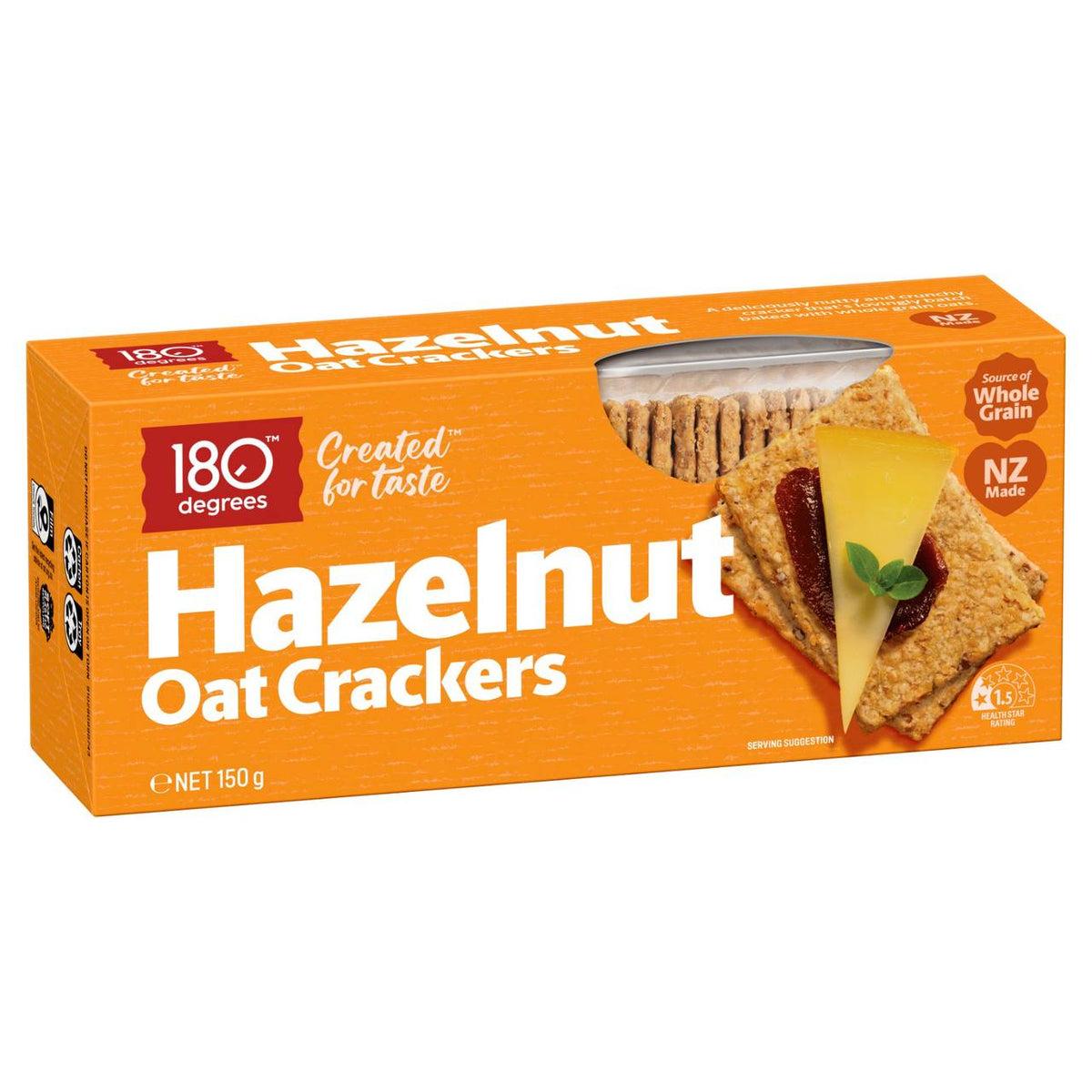180 Degree Hazelnut Oat Crackers