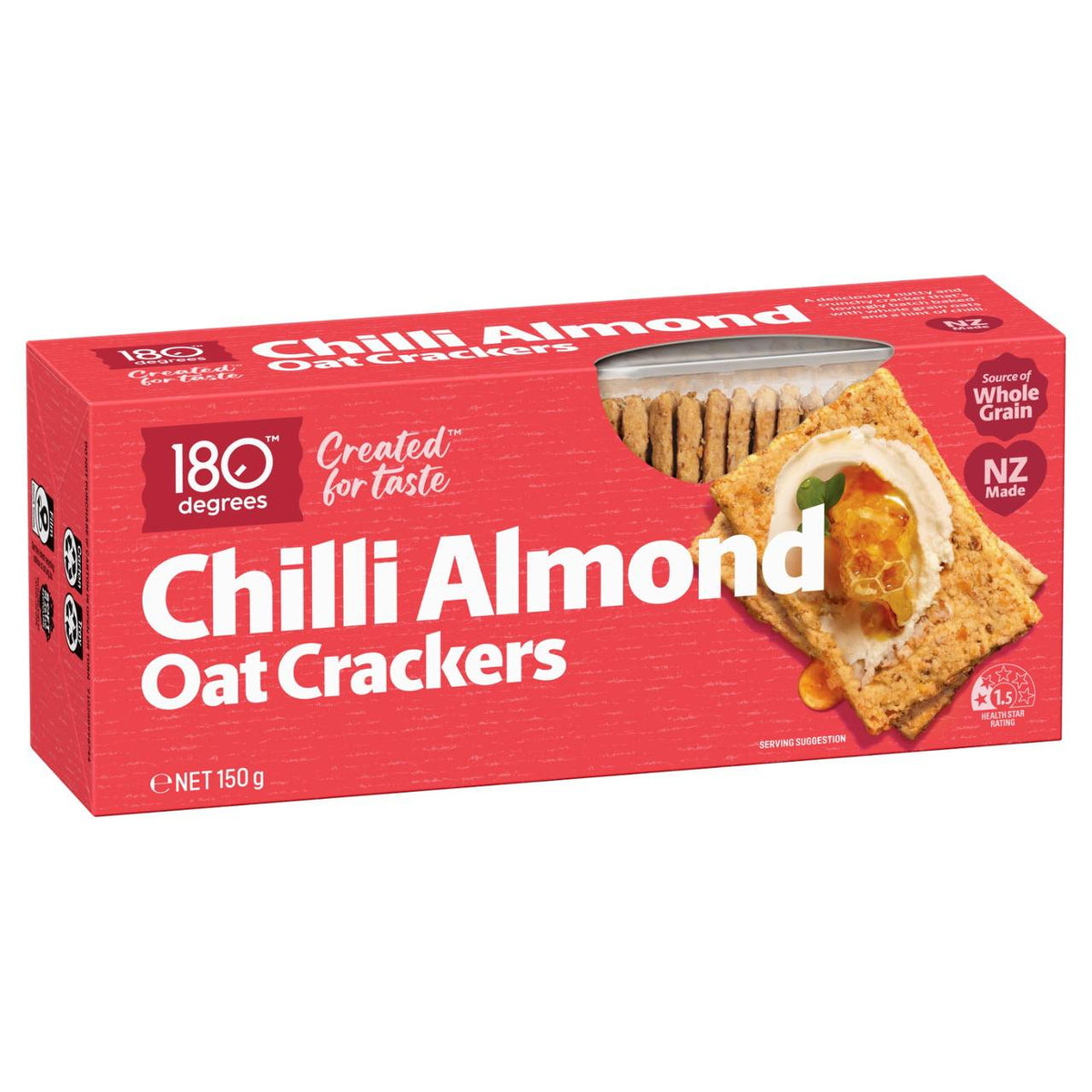 180 Degree Chilli Almond Oat Crackers